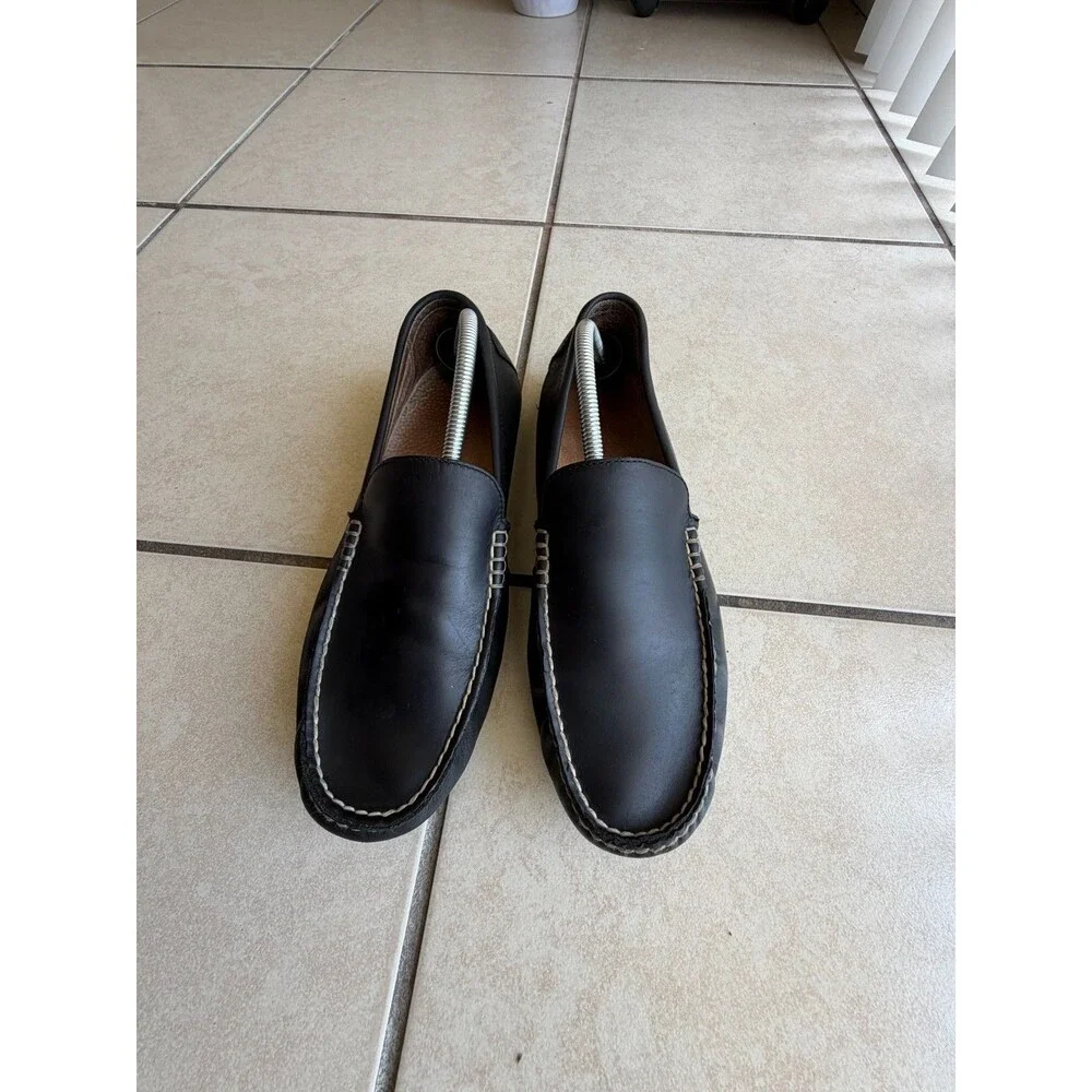 Polo Ralph Lauren Men’s Size 11 D Woodley Black Leather Driving Loafers Shoes